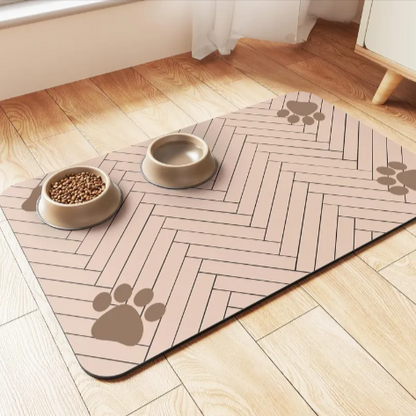 Spritzwassergeschützte Fressunterlage für Katzen & Hunde | Schnelltrocknend & Wasserabsorbierend Bodenschutz
