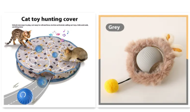 PurrPlay Selbstrullender Katzenspielball